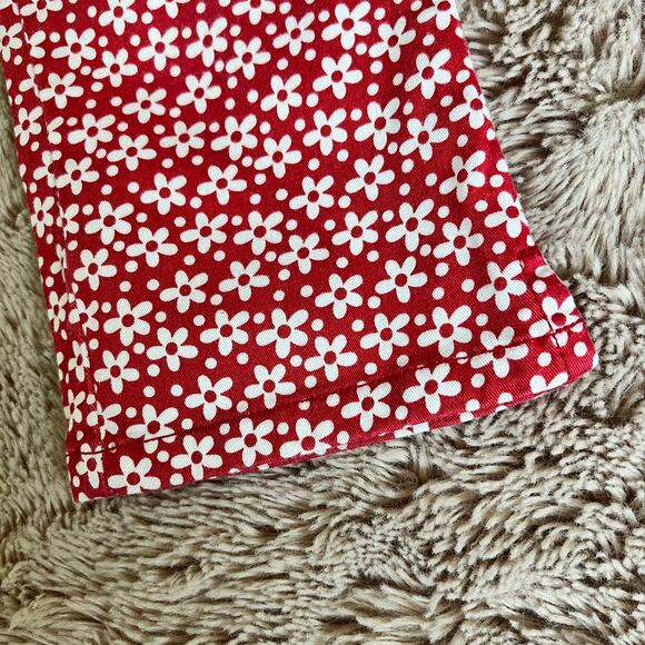 Cute Mini Boden Red Floral-Print Cropped Capri Length Pants Size: 9Y - Picture 7 of 15